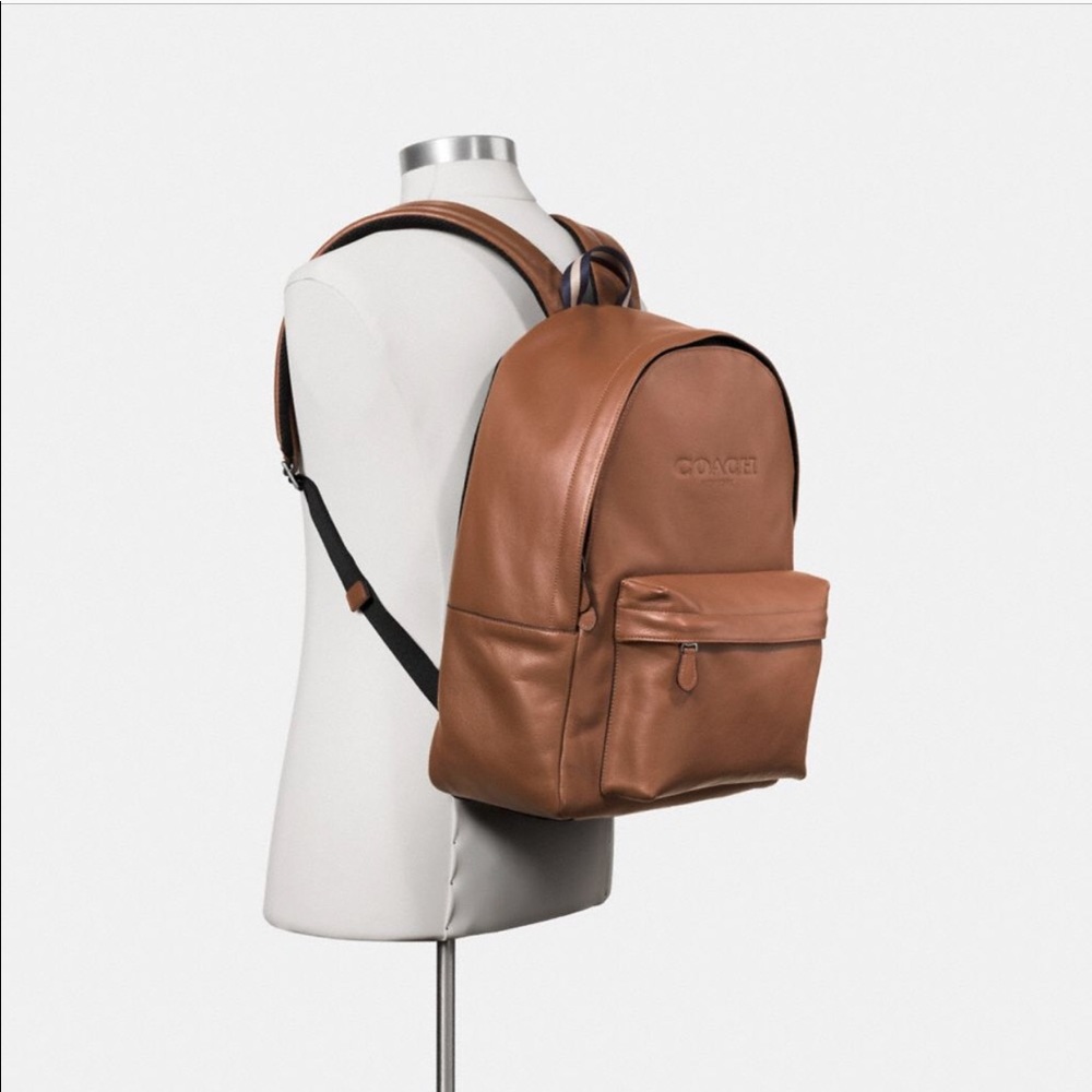 Authentic Coach Charles Backpack, Dark Brown